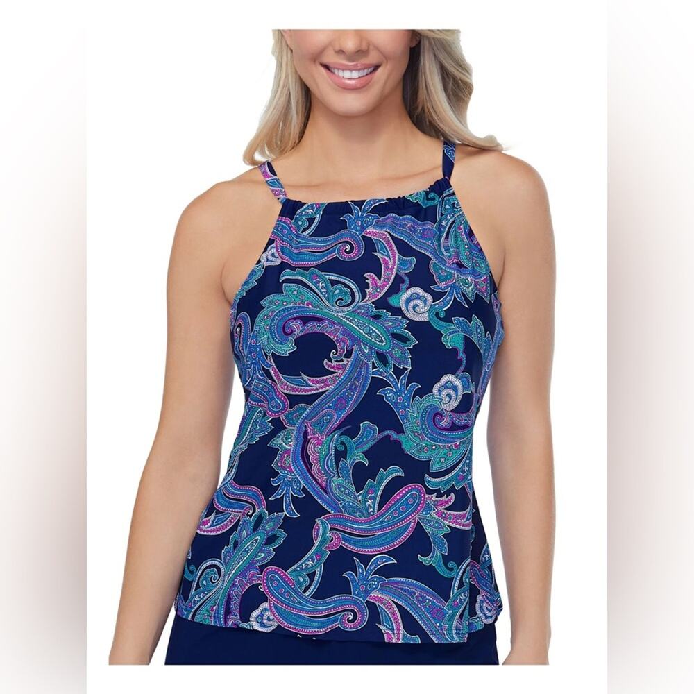 ISLAND ESCAPE Tankini Swimsuit Top 12